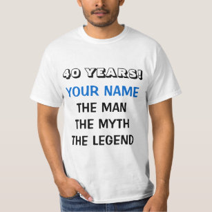 The man myth legend t shirt for 40th Birthday men
