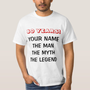 The man myth legend t shirt for 60th Birthday men