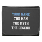 The man myth legend wallets for men | Personalise