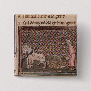 The Man Obliged to Work for a Living 15 Cm Square Badge