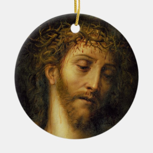 The Man of Sorrows Ceramic Tree Decoration (Front)