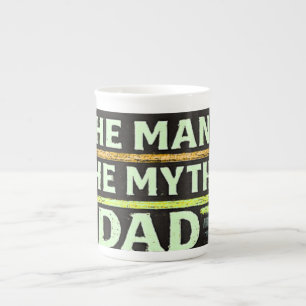 The Man The Myth Dad Vintage Father's Day Bone China Mug