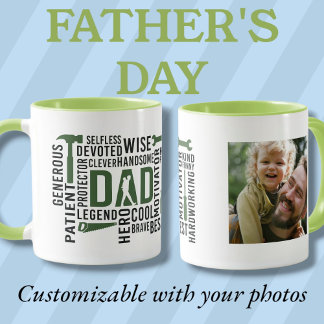 The Man The Myth Daddy The Legend green photo Mug