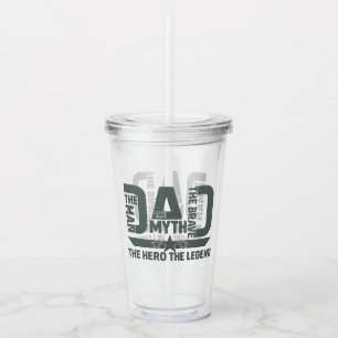 The Man, The Myth, The Brave, The Hero, The Legend Acrylic Tumbler