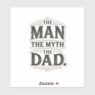 The Man The Myth The Dad Vintage Typography Shirt_
