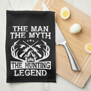 The Man The Myth The Hunting Legend - Camp Tea Towel