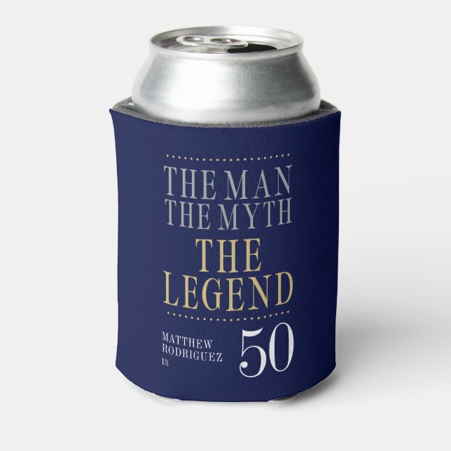 The Man The Myth The Legend 50th Birthday Can Cooler (Can Back)