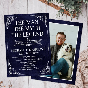 The Man The Myth The Legend 50th Birthday Invitation