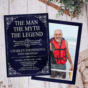 The Man The Myth The Legend 70th Birthday Invitation