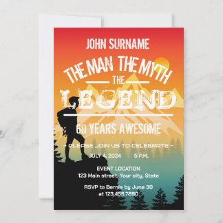 The Man The Myth The Legend Awesome Occasion  Invitation
