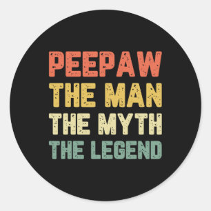 The Man The Myth The Legend Bunnyaw Vintage Retro  Classic Round Sticker