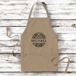 The Man The Myth The Legend Custom Name Standard Apron<br><div class="desc">Cook up a storm with the custom 'The Man, The Myth, The Legend' adult apron! Personalise it with their name for a one-of-a-kind gift that adds a touch of humour to their kitchen adventures. Made from durable, high-quality fabric, this apron offers both style and practicality while protecting clothes from spills...</div>