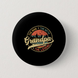 The Man The Myth The Legend Distressed Fathers Day 6 Cm Round Badge