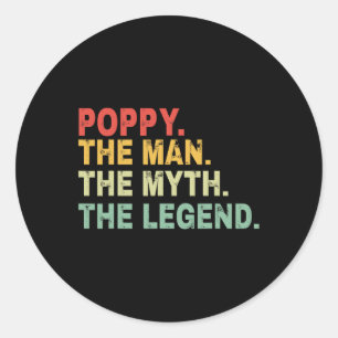 The Man The Myth The Legend Fathers Day Gift Classic Round Sticker