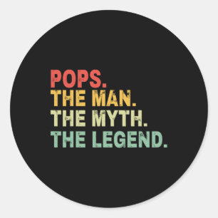 The Man The Myth The Legend Fathers Day Gift Classic Round Sticker