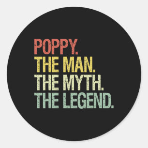 The Man The Myth The Legend Fathers Gift  Classic Round Sticker