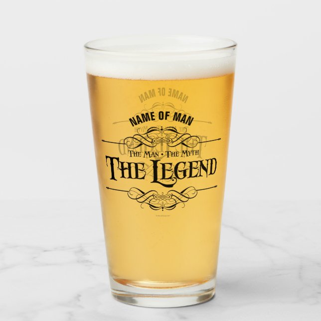 The Man, The Myth, The Legend Glass (Front Filled)