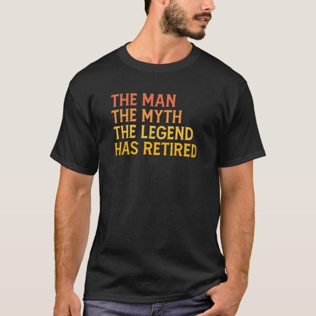 The Man The Myth The Legend Mens Retirement retro T-Shirt (Front)