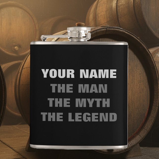 The man the myth the legend | Personalised flask (legendary flask the man myth legend)