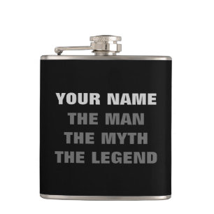 The man the myth the legend Personalised flask