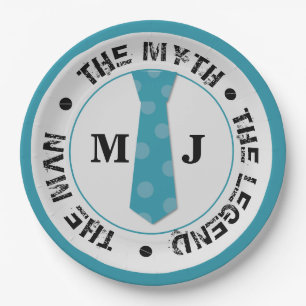 The man the myth the legend personalised name  paper plate