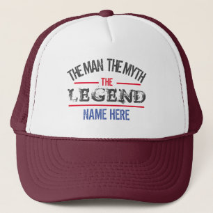 THE MAN THE MYTH THE LEGEND PERSONALIZED TRUCKER HAT