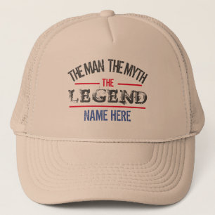 THE MAN THE MYTH THE LEGEND PERSONALIZED  TRUCKER  HAT