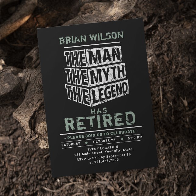 The Man The Myth The Legend Retirement Party Invitation (The Man The Myth The Legend Retirement Party Invitation)