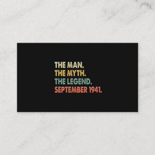 The Man The Myth The Legend September 1941 Business Card