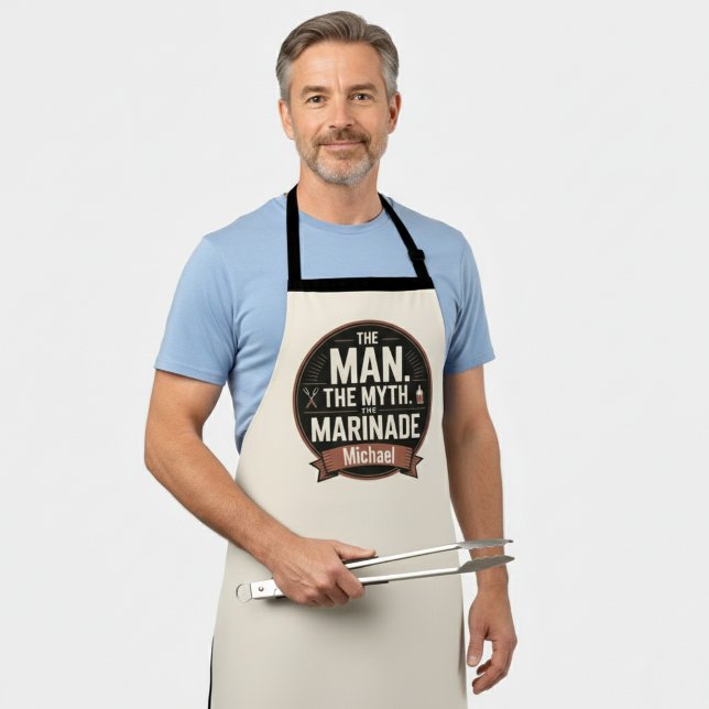 The Man The Myth The Marinade BBQ Apron (Creator Uploaded)