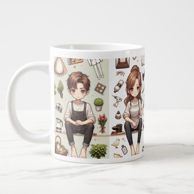 The man, the woman ver. 1 speciality mug (Left)