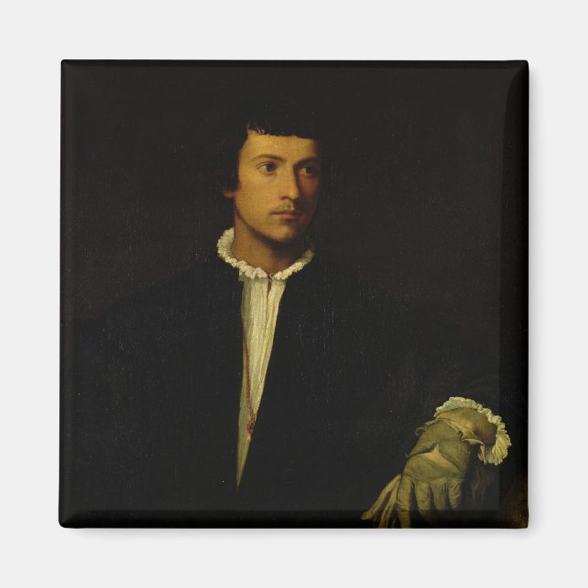 The Man with a Glove, c.1520 Magnet (Front)