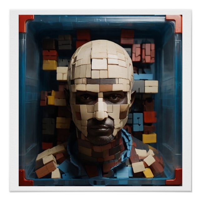 the man with his head in the box poster (Front)