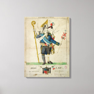 The Man with Six Heads', caricature of Charles Canvas Print
