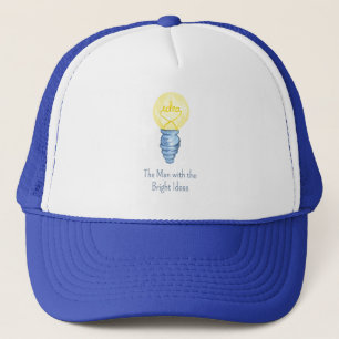 The Man with the Bright Ideas Lightbulb Trucker Hat