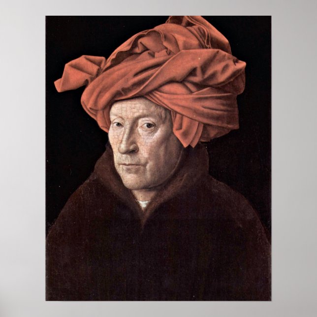 The man with the turban by Jan van Eyck Poster (Front)