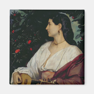 The Mandolin Player, 1865 Magnet