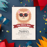 The Mane Man Cute Lion Kids 2nd Birthday Invitation<br><div class="desc">Celebrate your kid's special day with this The Mane Man Cute Lion Kids 2nd Birthday design. This design features a cute lion wearing sunglasses. The reverse is a polka-dot pattern. Matching Items in our shop for a complete party theme. For further questions please contact us at ThePaperieGarden@gmail.com. The cover photo...</div>