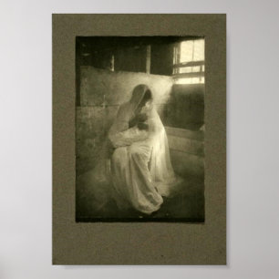 The Manger, Vintage c. 1900 Poster