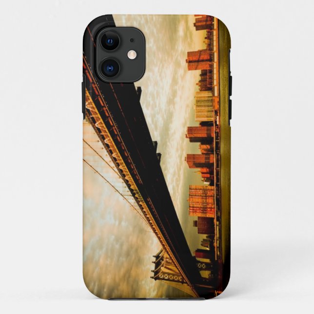 The Manhattan bridge view from Brooklyn side (NYC) Case-Mate iPhone Case (Back)