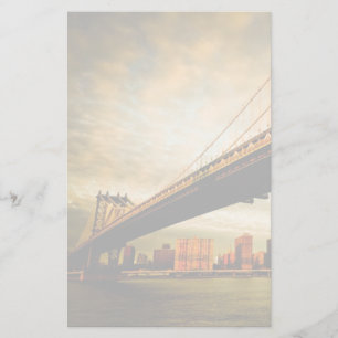 The Manhattan bridge view from Brooklyn side (NYC) Stationery