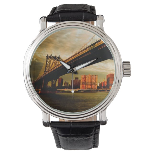 The Manhattan bridge view from Brooklyn side (NYC) Watch (Front)