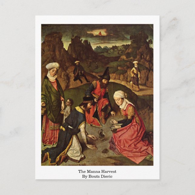 The Manna Harvest By Bouts Dieric Postcard (Front)