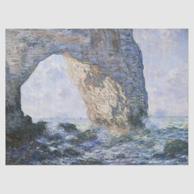 The Manneporte  by Claude Monet Tissue Paper (Front)