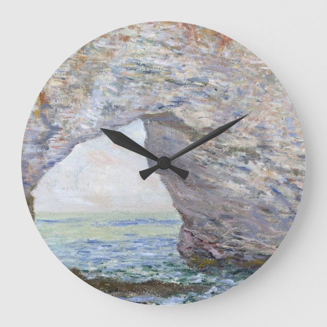 The Manneporte near Étretat by Claude Monet Large Clock (Front)