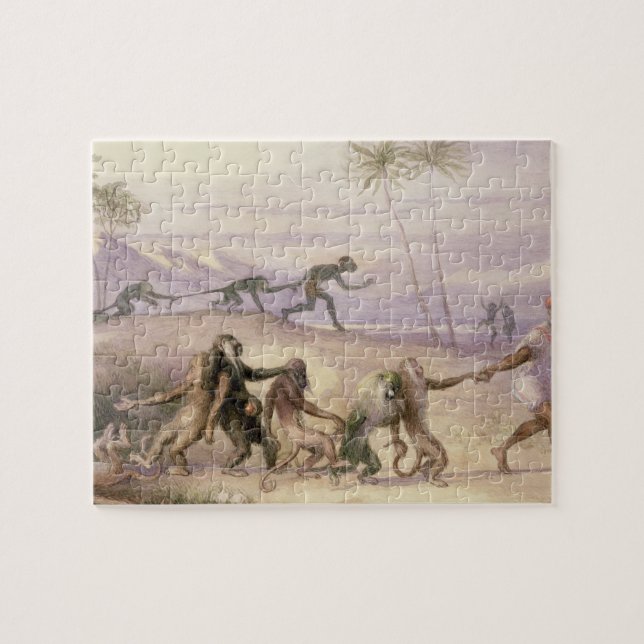 The Manners and Customs of Monkeys Jigsaw Puzzle (Horizontal)