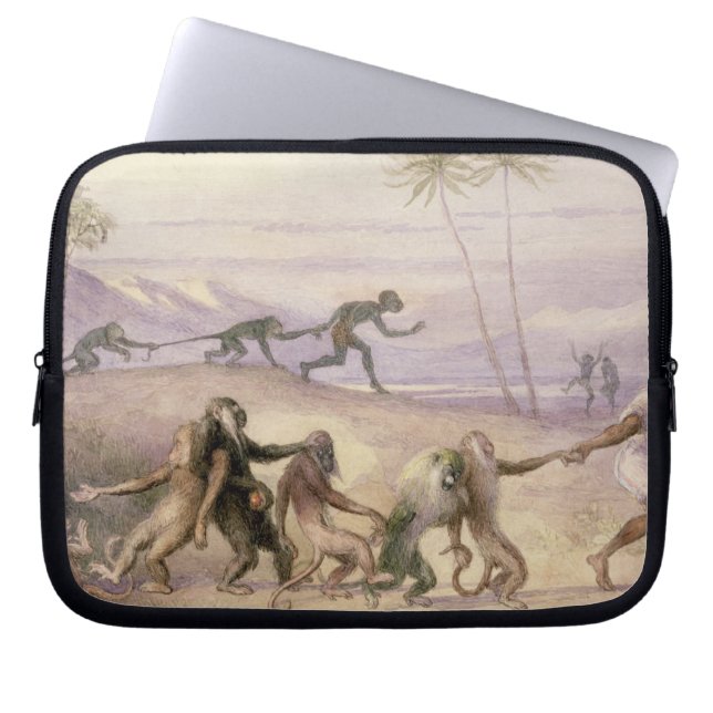 The Manners and Customs of Monkeys Laptop Sleeve (Front)