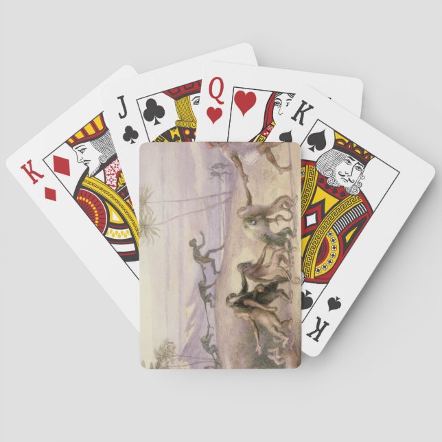 The Manners and Customs of Monkeys Playing Cards (Back)