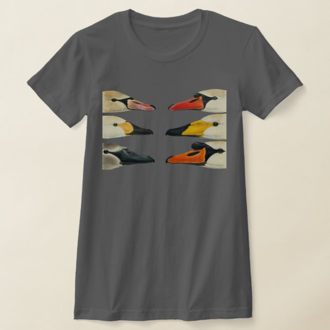 The many Bird Faces of a Swan T-Shirt (Laydown)