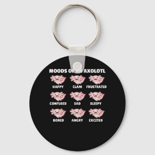 The Many Faces Of An Axolotl Funny Feelings Key Ring